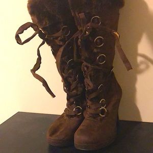 Brown Lace up Boots